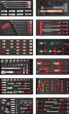 T47313-02 Наборы инструмента 216 пр. в мягких ложементах (12 ложементов)  T47313-02 Наборы инструмента 216 пр. в мягких ложементах (12 ложементов)