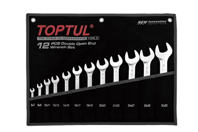 Набор ключей рожковых 6-32 мм, 12 предметов на полотне TOPTUL GPAJ1202 Набор ключей рожковых 6-32 мм, 12 предметов на полотне TOPTUL GPAJ1202
