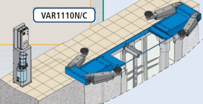 Исполнение подъемника Ravaglioli с гидростанцией, располагаемой отдельно