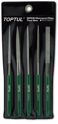 Набор надфилей алмазных, 5 предметов TOPTUL GNBA0501 Набор надфилей алмазных, 5 предметов TOPTUL GNBA0501
