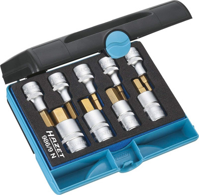 Набор головок с насадками Hazet 986/9N Набор головок с насадками Hazet 986/9N