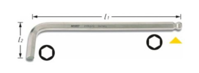 HAZET Шестигранник Г-образный с плавающей гол. 2105LG-12 HAZET Шестигранник Г-образный с плавающей гол. 2105LG-12