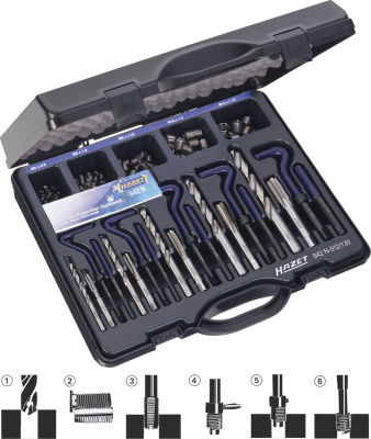Набор для ремонта и восстановления резьбы Hazet 842N-512/130 Набор для ремонта и восстановления резьбы Hazet 842N-512/130